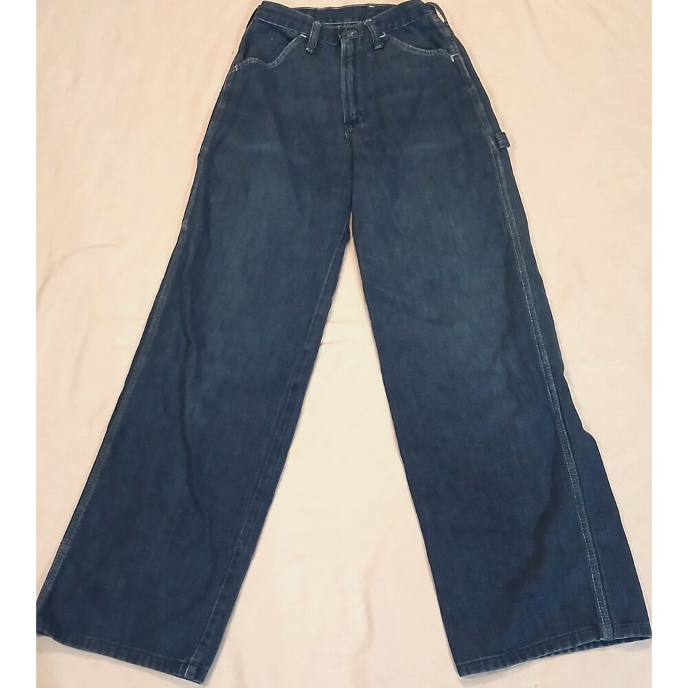 Vintage Wrangler Carpenter Jeans Wide Leg Dark Wash Womens 24x28